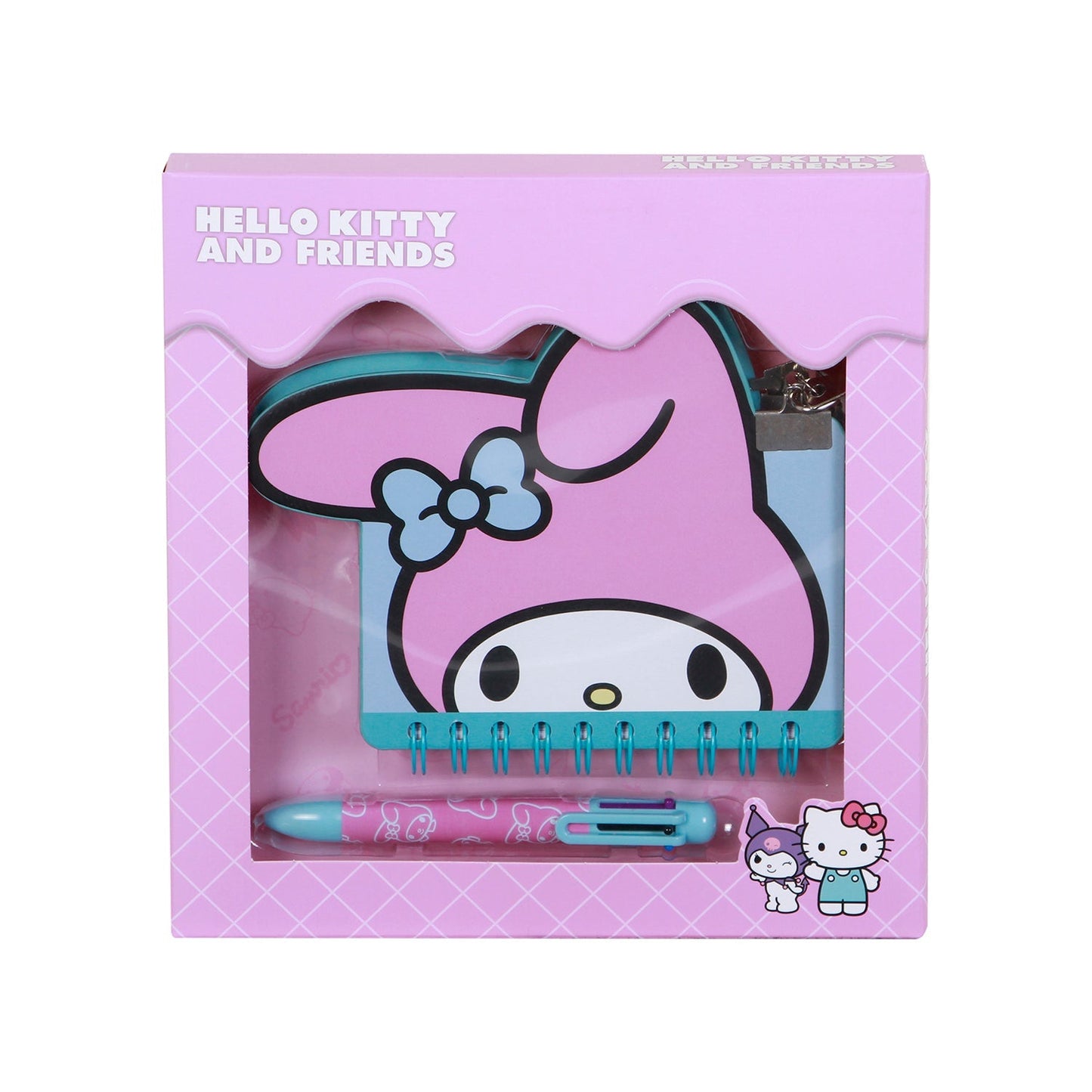 Coffret Journal + Stylo 6 Couleurs Hello Kitty « My Melody Face » – Rose