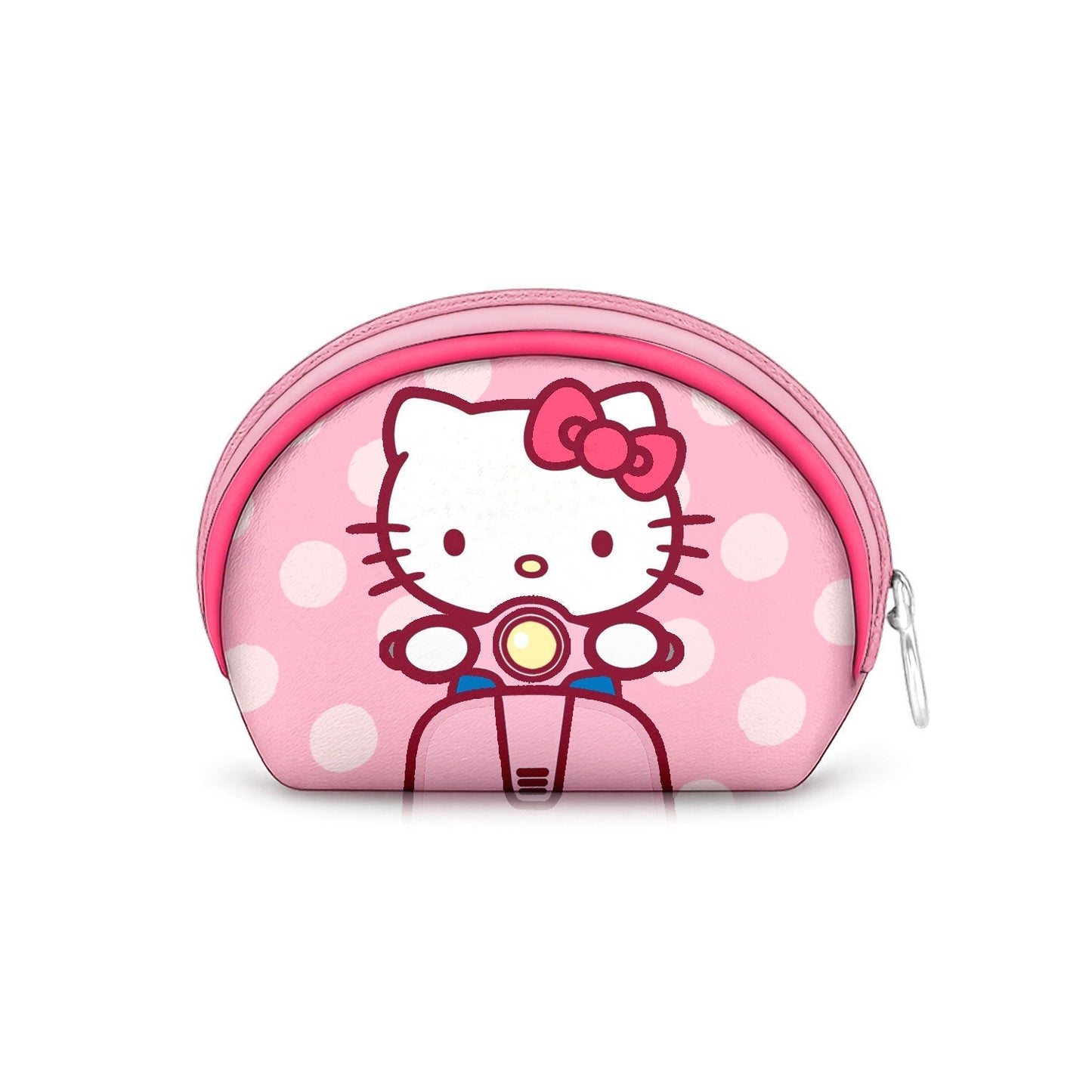 Porte-Monnaie Ovale Casual Hello Kitty « Moto » – Rose