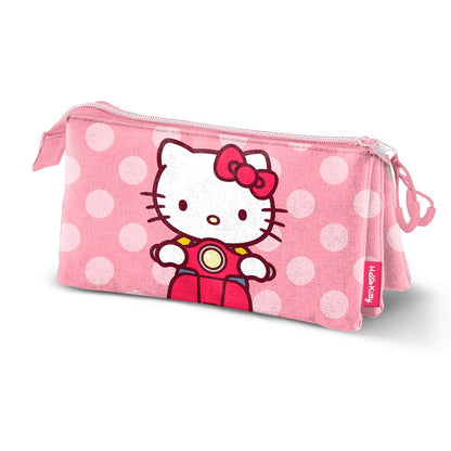 Trousse Triple Hello Kitty « Moto » – Rose