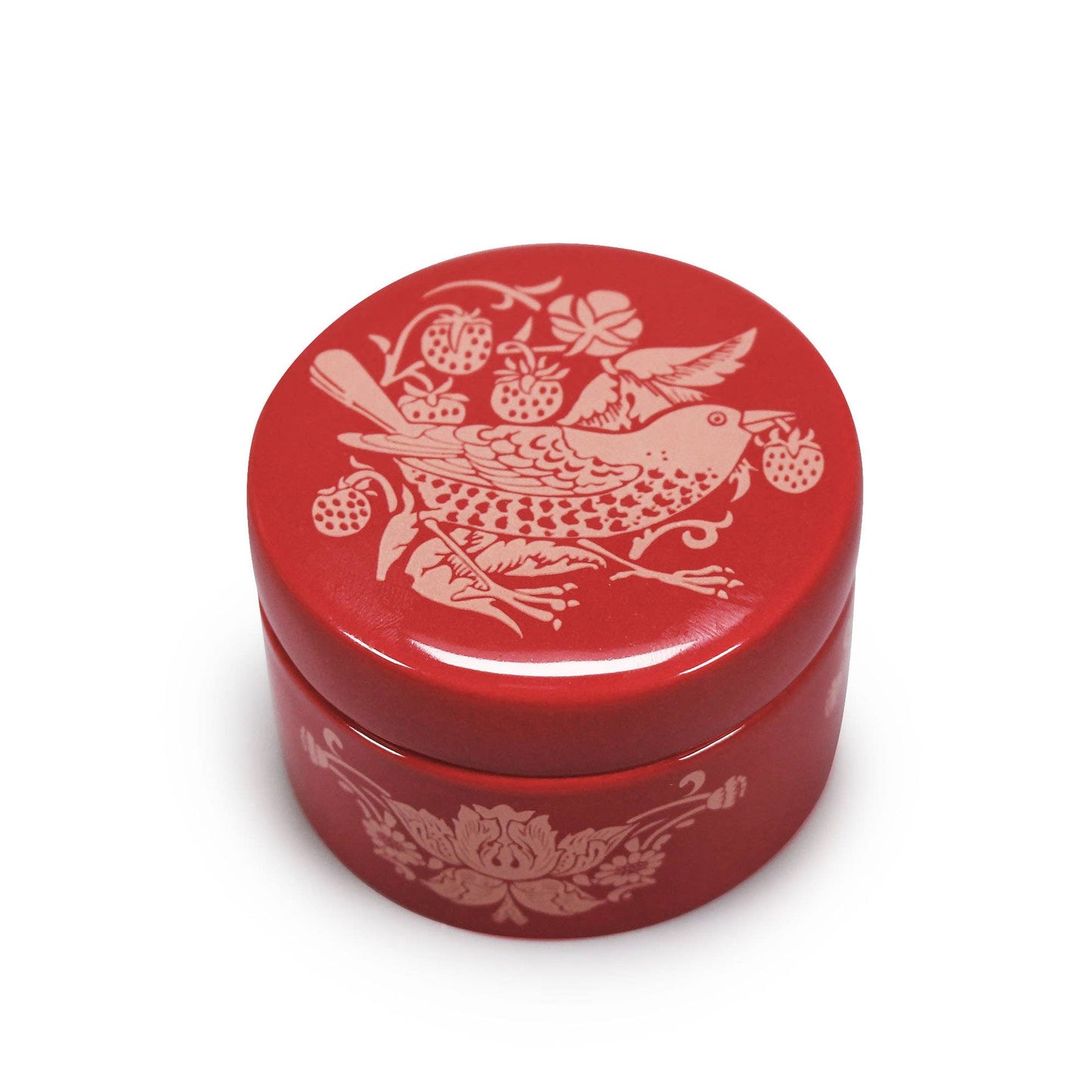 Boîte à bijoux en céramique William Morris - StrawberryThief Framboise