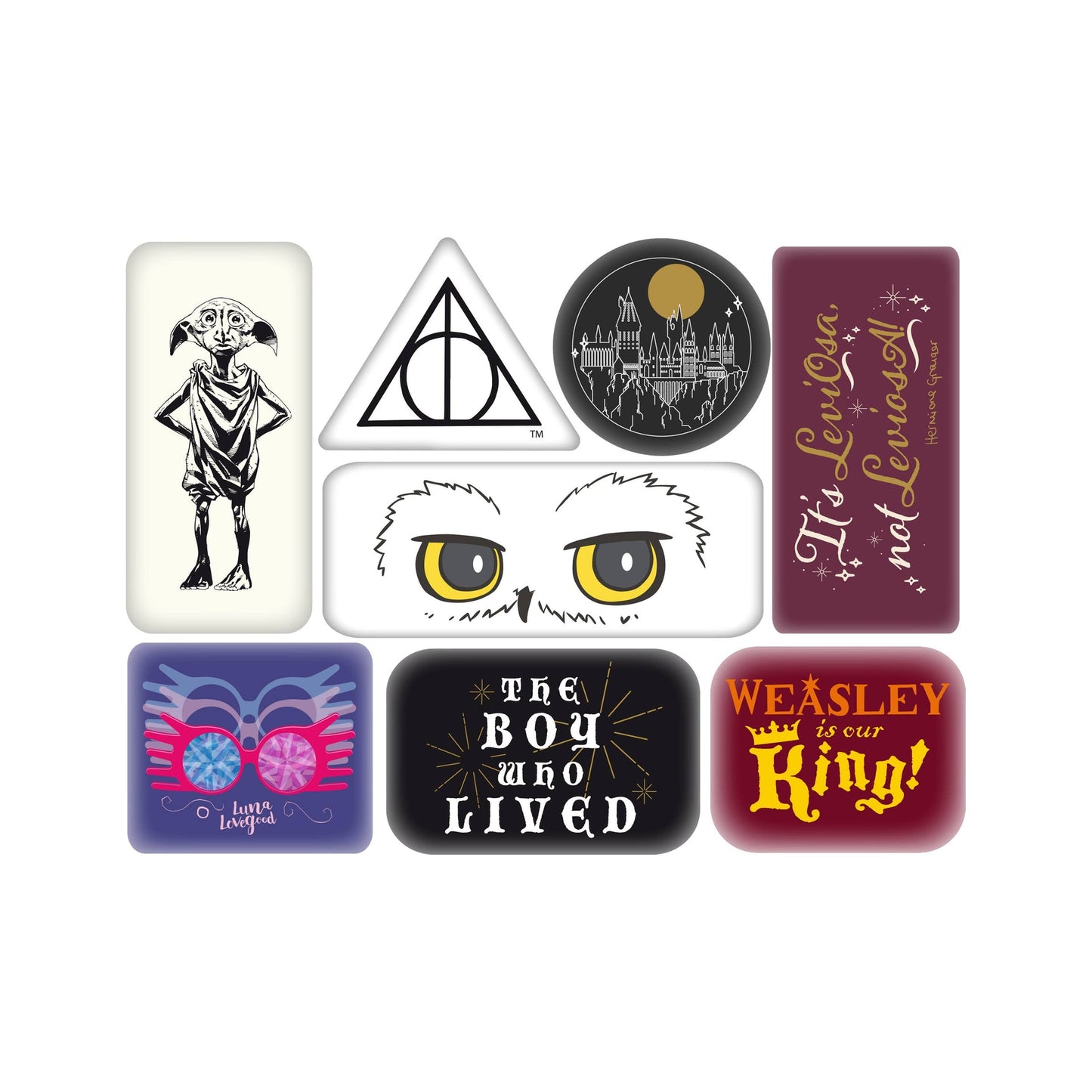 Ensemble de 8 aimants en époxy Harry Potter - Personnages