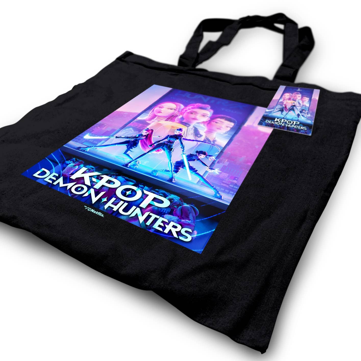 Tote bag noir K-POP Demon Hunters - Affiche principale