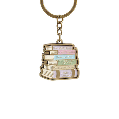 Jane Austen Keychain - Stack of Books
