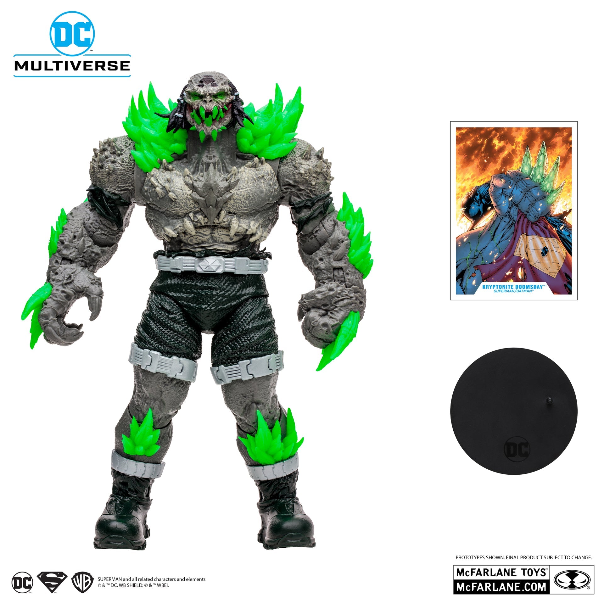 kryptonite doomsday superman batman mcfarlane toys