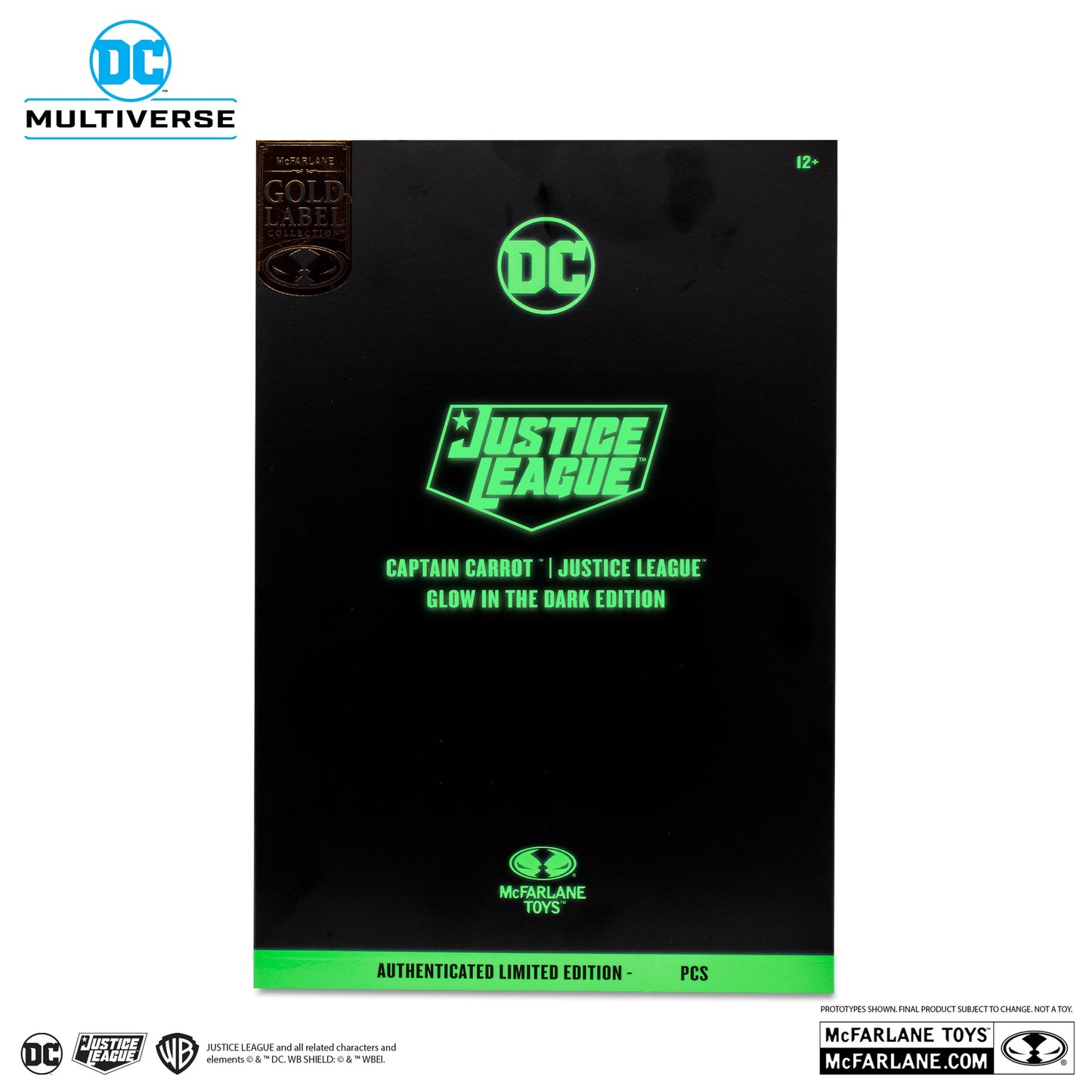captain carrot justice league incarnate glow in the dark edition gold label mcfarlane toys