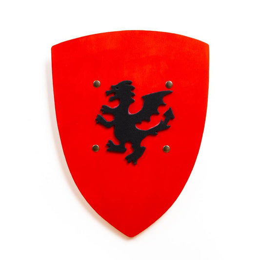 BOUCLIER KAMELOT ROUGE AVEC DRAGON L - KALID MEDIEVAL