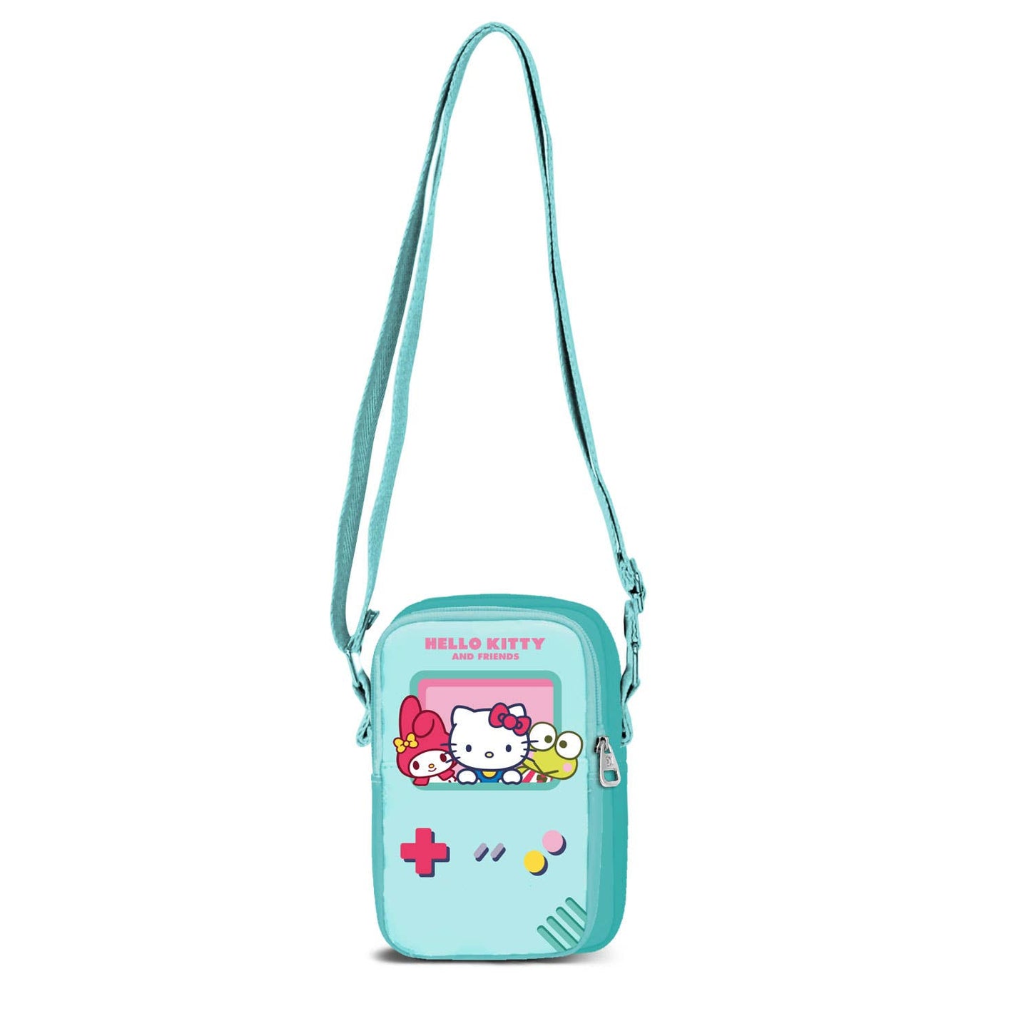 Sac à Bandoulière Téléphone Lite Hello Kitty « Videogame » – Turquoise