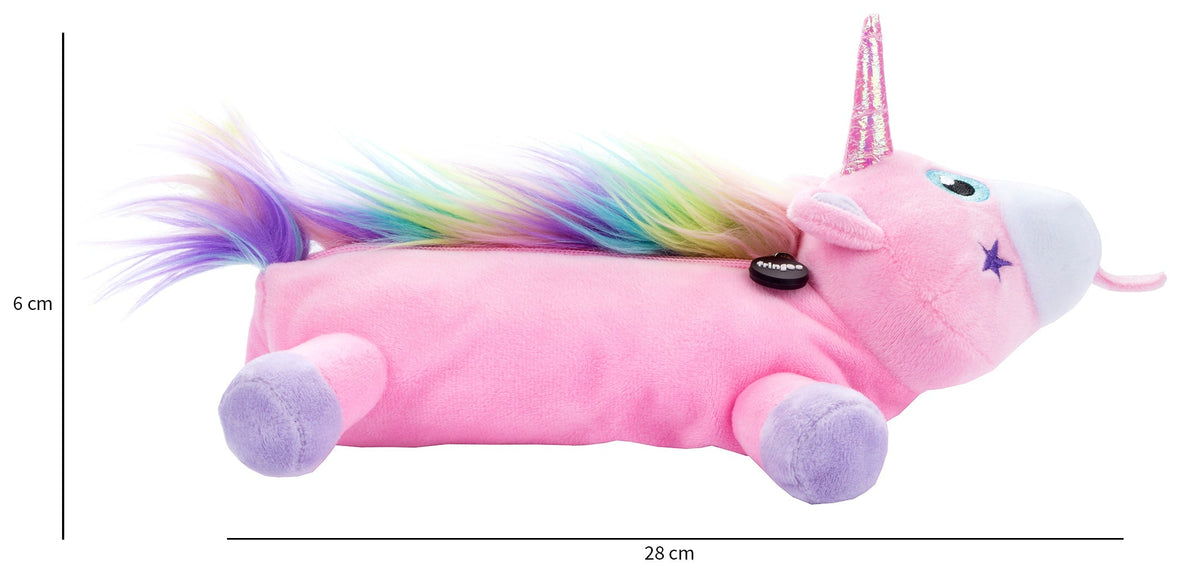Trousse scolaire – arc-en-ciel licorne rose