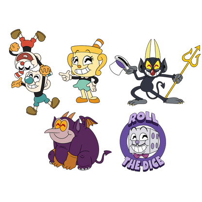 Cuphead-Anstecker-Set