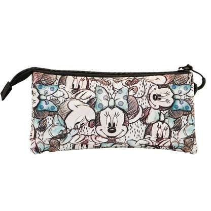 Trousse Triple Disney Minnie Mouse « Drawing » – Gris