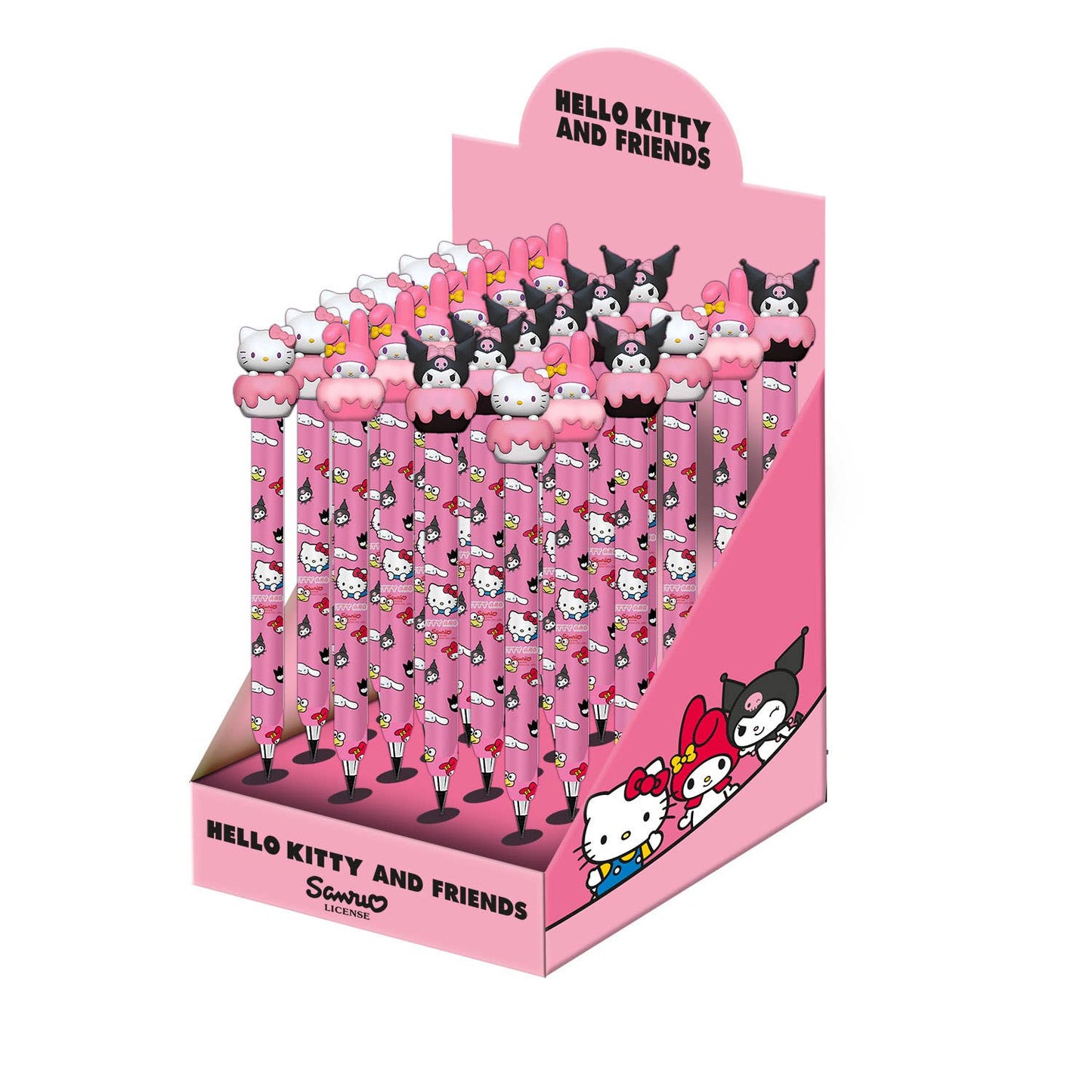 Présentoir 24 Unités Crayon Éternel Hello Kitty « Mix » – Rose