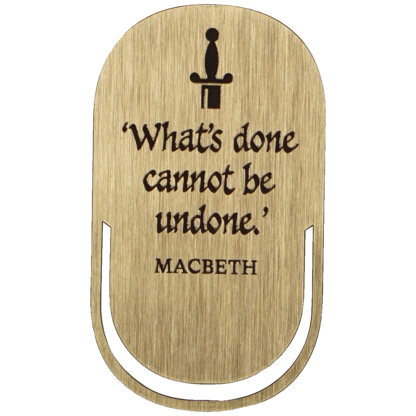 Marque-page en métal Shakespeare - Macbeth
