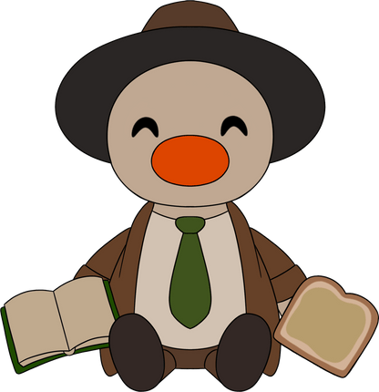 Enten-Detektiv-Plüschtier (23 cm)