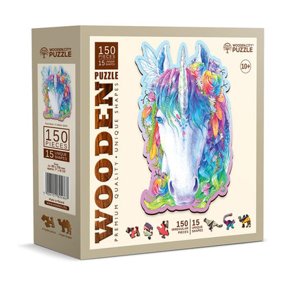 Puzzle Licorne élégante 150 pièces - détail