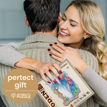 Puzzle Wooden.City Licorne élégante - pièces en bois