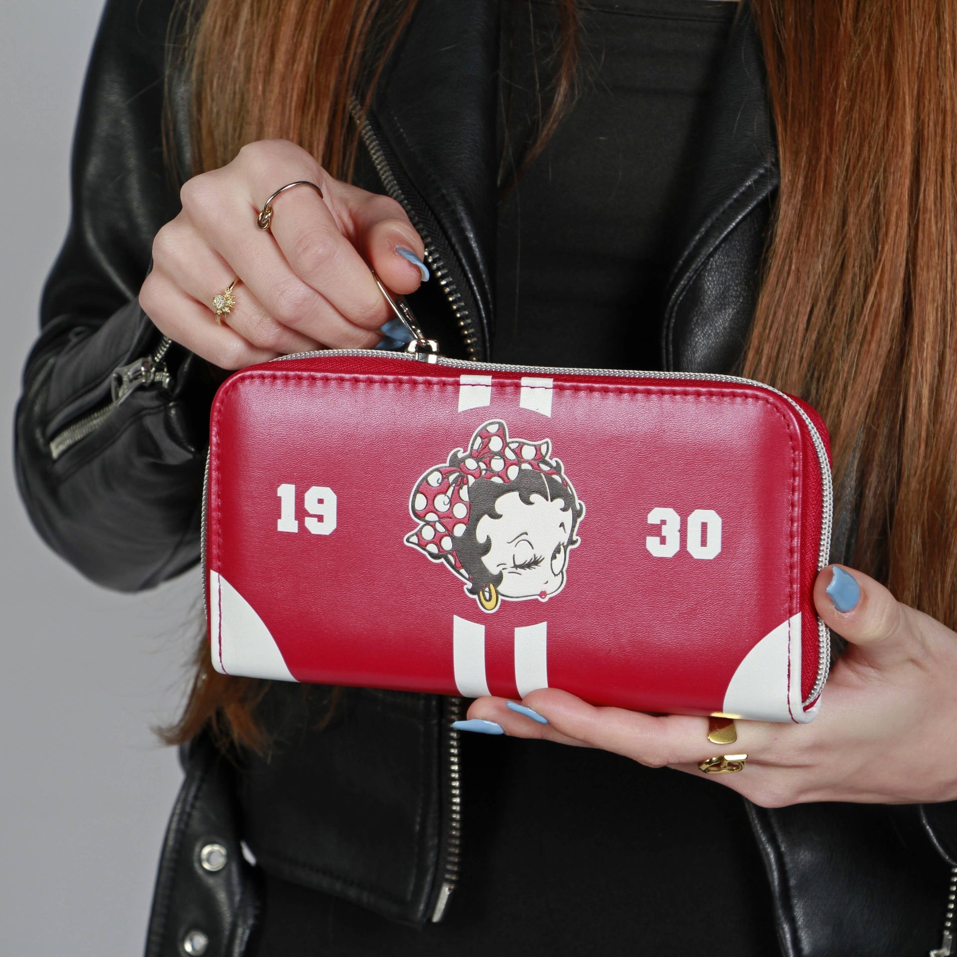 Portefeuille Essentiel Betty Boop « Varsity » – Bordeaux
