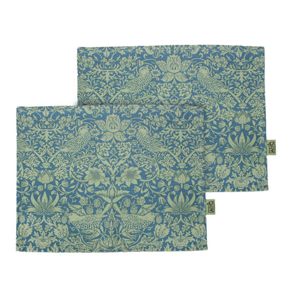 Napperons et serviettes en coton recyclé William Morris - Sage vert