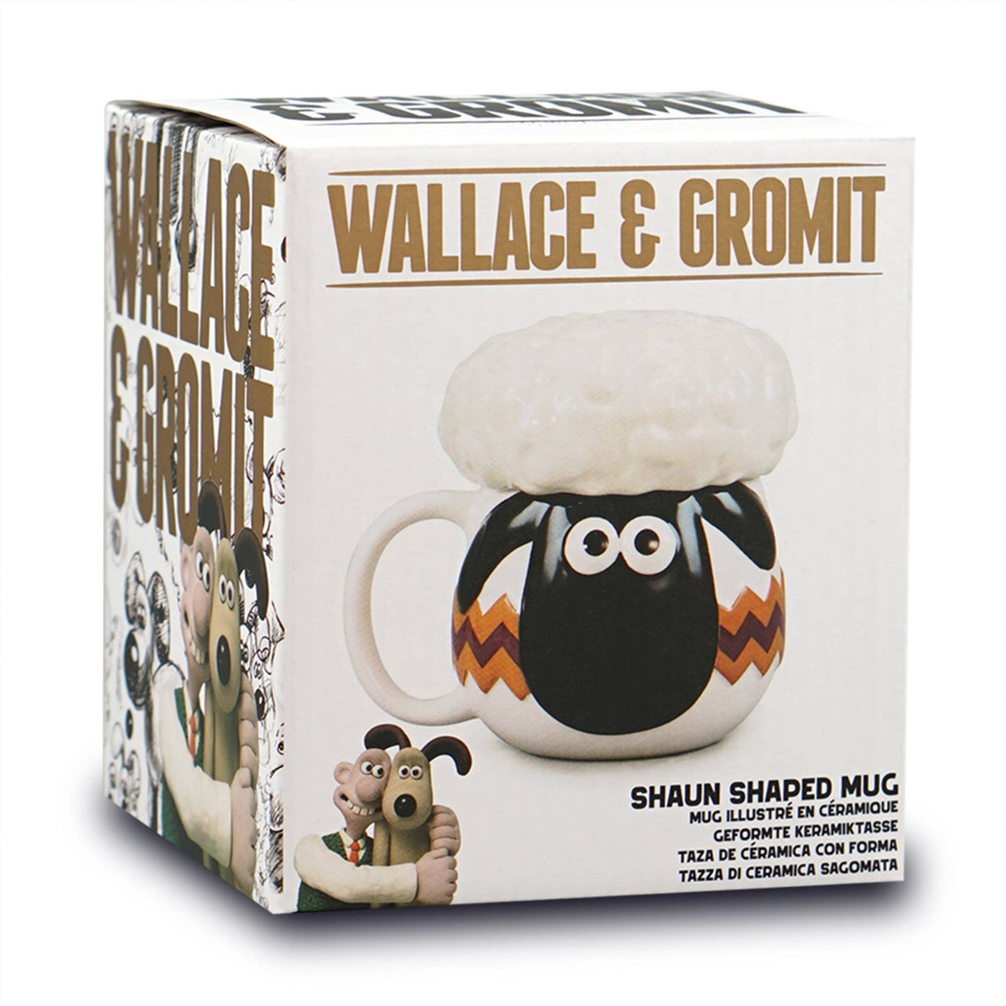 Mug 3D Wallace & Gromit - avec couvercle Shaun