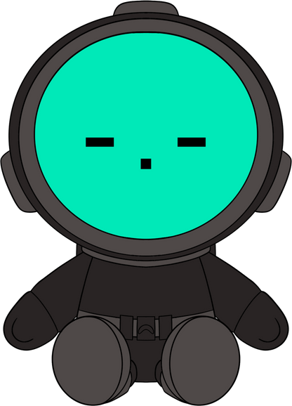 Content Warning Teal Plush (9in)
