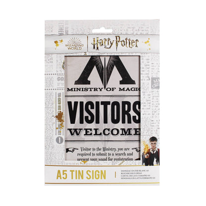 Plaque décorative en métal Harry Potter - Ministère de la Magie