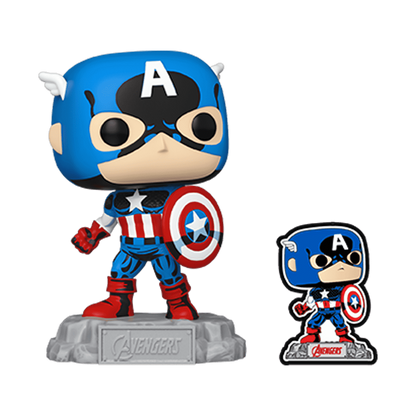 Pop! Captain America avec Pin's - PRECOMMANDE*