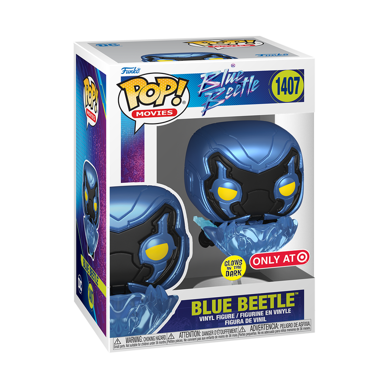 Glow volante di scarabeo blu