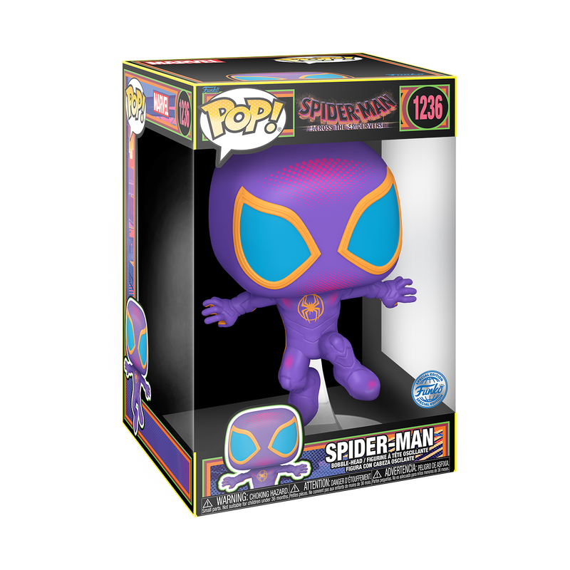 Pop! Jumbo Spider-Man (Miles Morales) (Black Light)