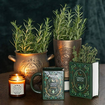 Grüner Hexen-Buchbecher „Zauberbuch“
