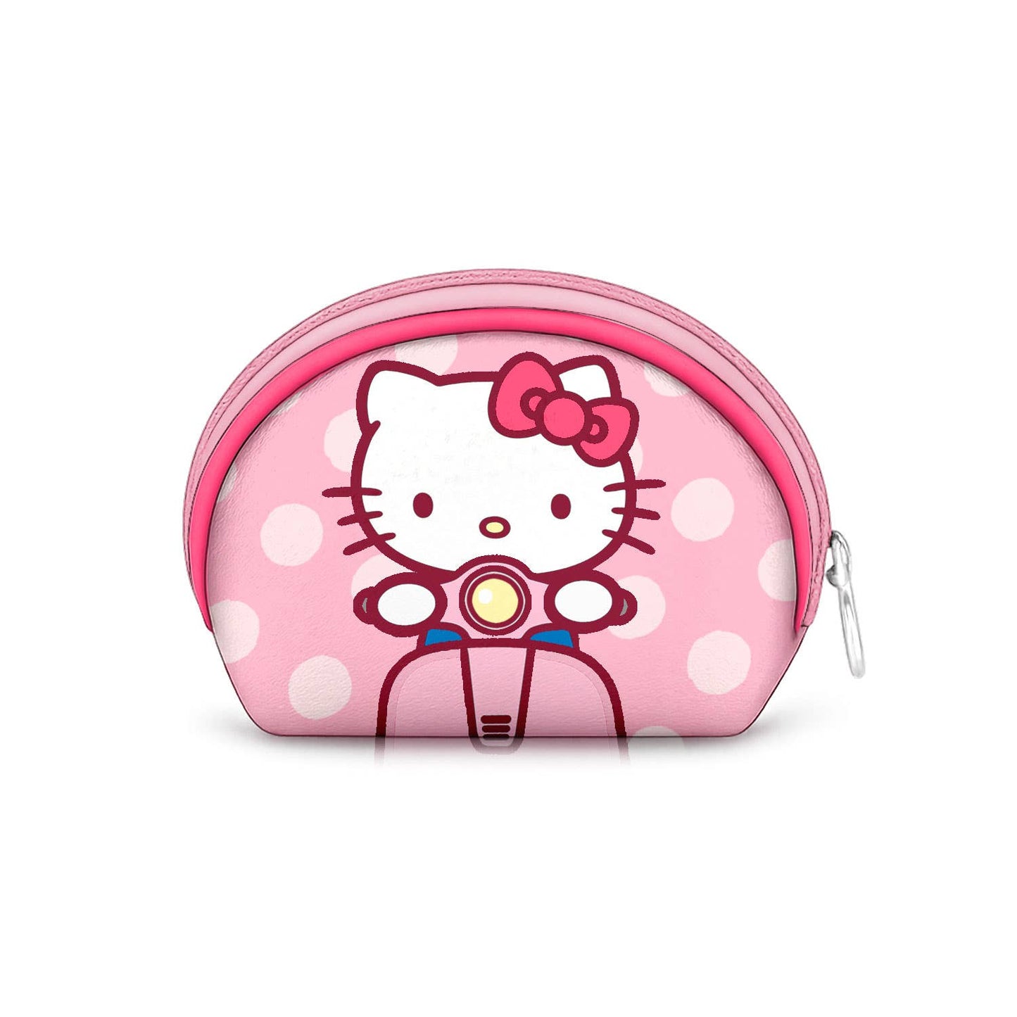 Porte-Monnaie Ovale Casual Hello Kitty « Moto » – Rose