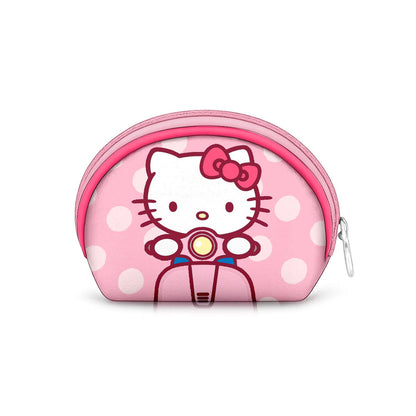 Porte-Monnaie Ovale Casual Hello Kitty « Moto » – Rose