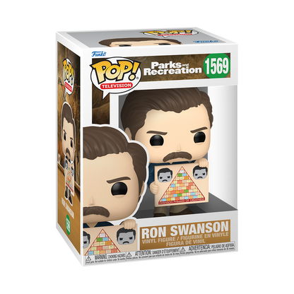 Pop! Ron Swanson avec sa Pyramide du Bonheur