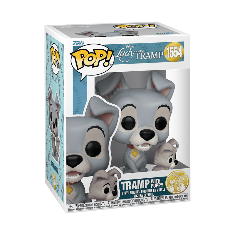 pop tramp with puppy 1554
