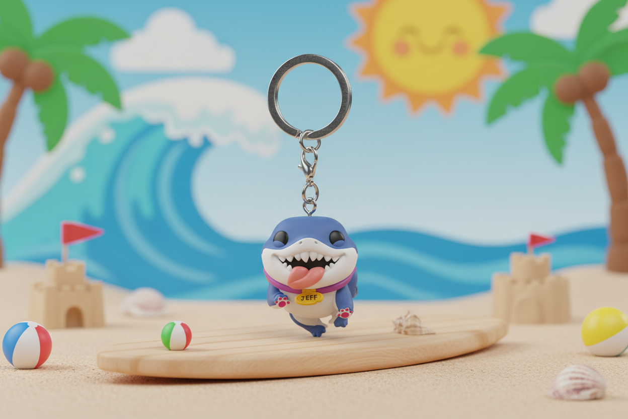 Pop! Keychain Jeff the Land Shark (Marvel Rivals)