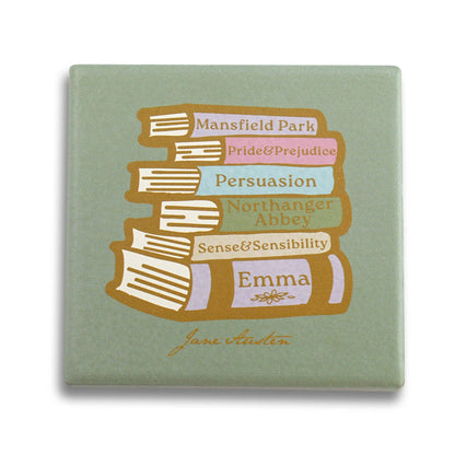 Jane Austen Ceramic Coaster - Books