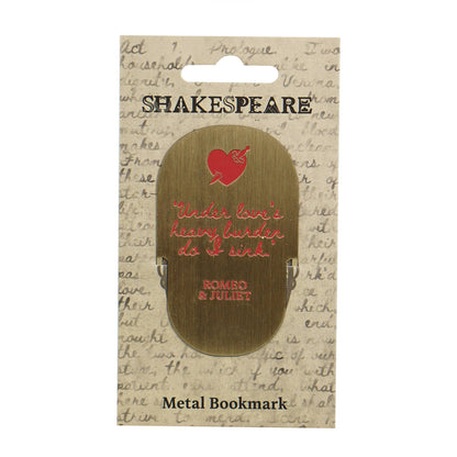 Marque-page en métal Shakespeare - Roméo et Juliette