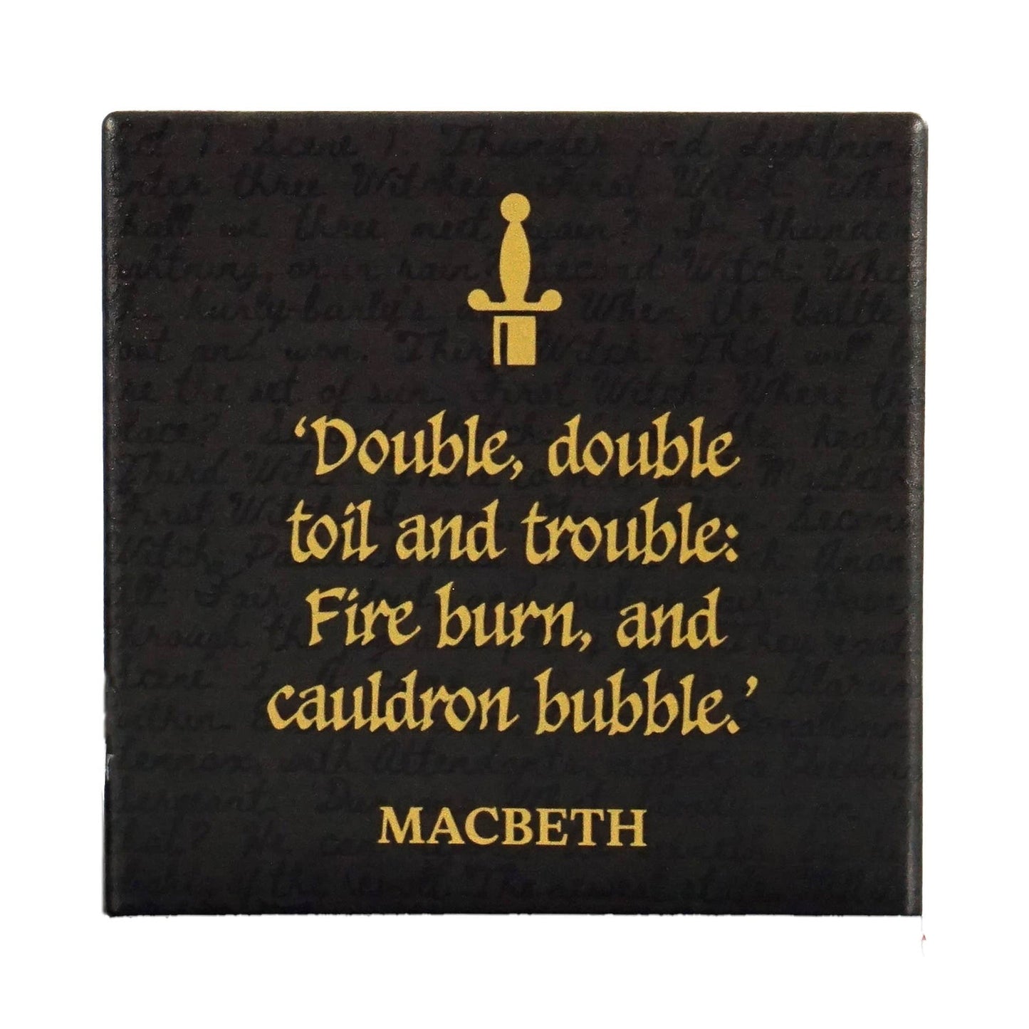 Sous-verre en céramique Shakespeare - simple Macbeth