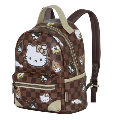 Sac à Dos Heady Petit Hello Kitty « Squares » – Brun