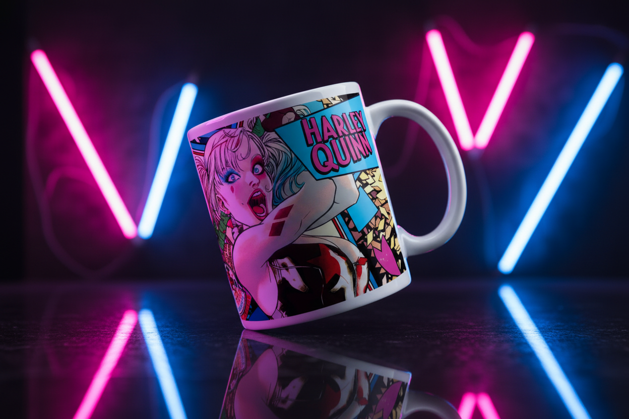 Mug DC Comics - Harley Quinn Neon