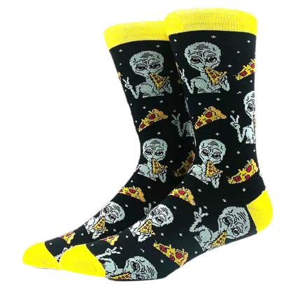 Chaussettes Alien & Pizza