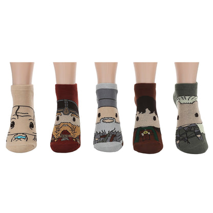 Chaussettes femme Le Seigneur des Anneaux personnages emblématiques - lot de 5 paires