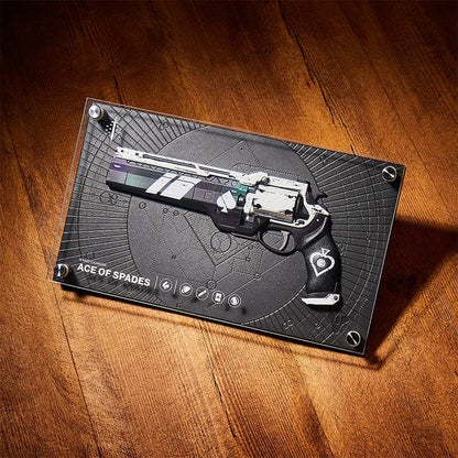 Plaque Réplique Destiny Exotic Armory Collection "Ace of Spades"