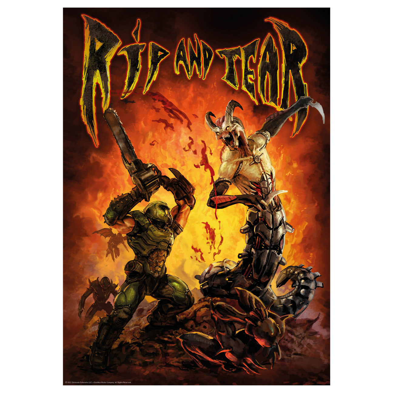 Affiche collector DOOM - Rip And Tear