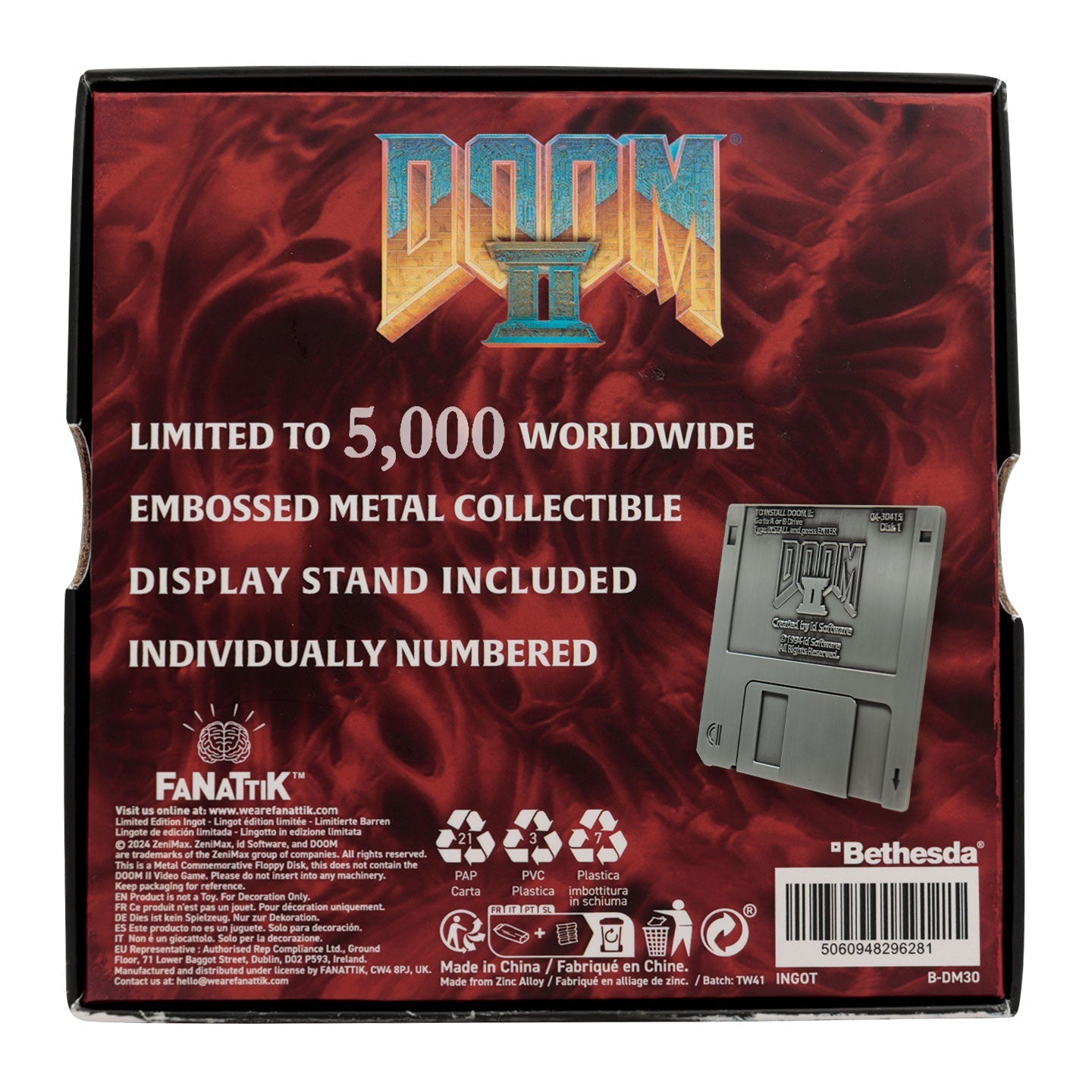 Réplique collector DOOM - II Floppy Disk Antique Silver Edition