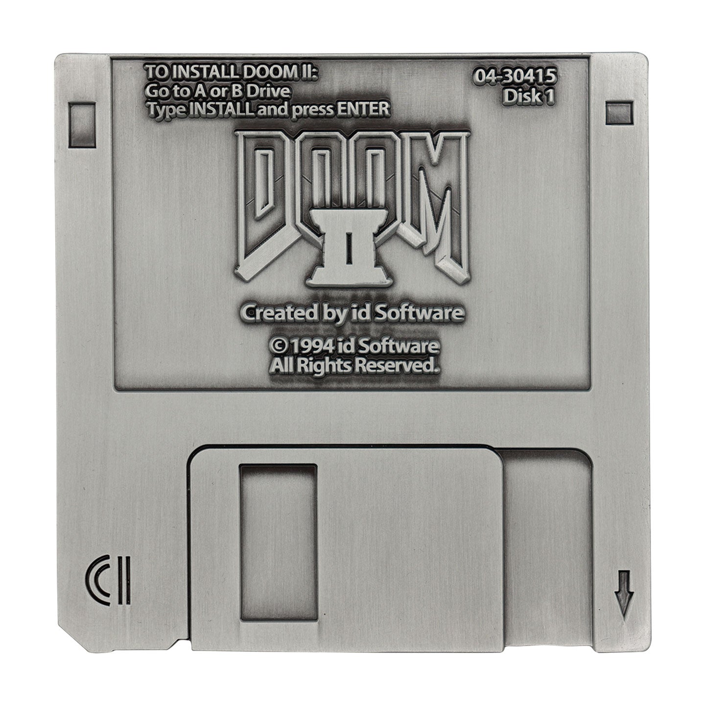 Réplique collector DOOM - II Floppy Disk Antique Silver Edition