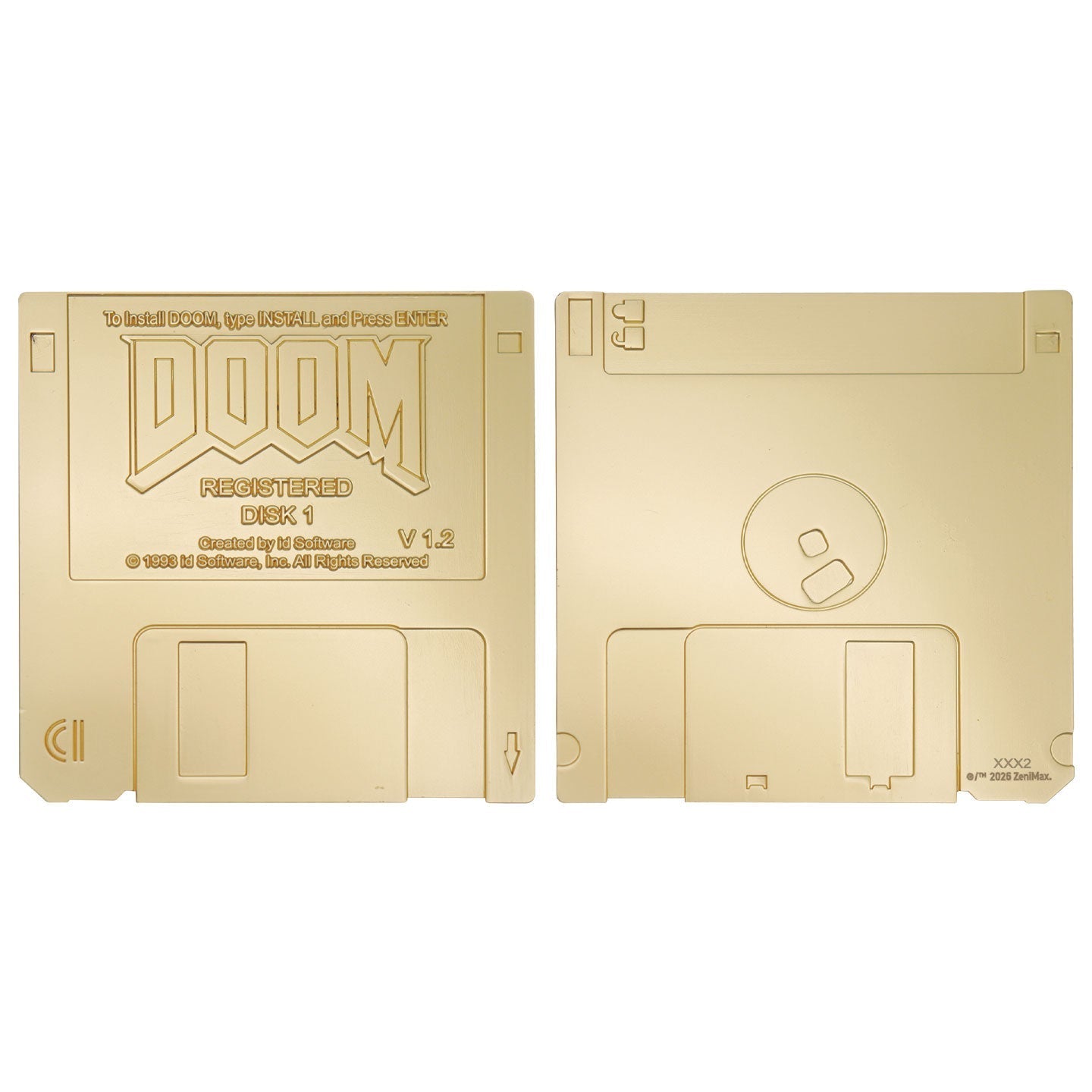 Réplique collector DOOM - Floppy Disk Imitation Gold
