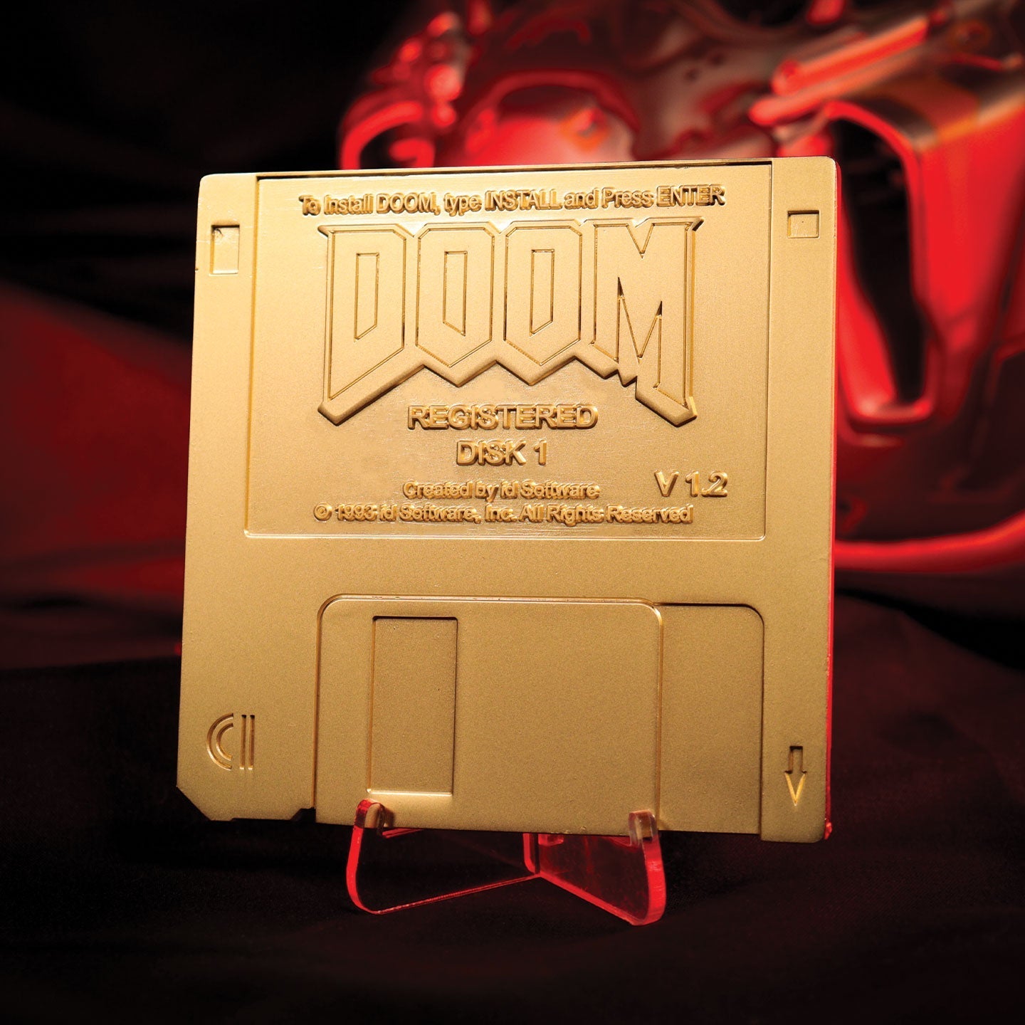 Réplique collector DOOM - Floppy Disk Imitation Gold