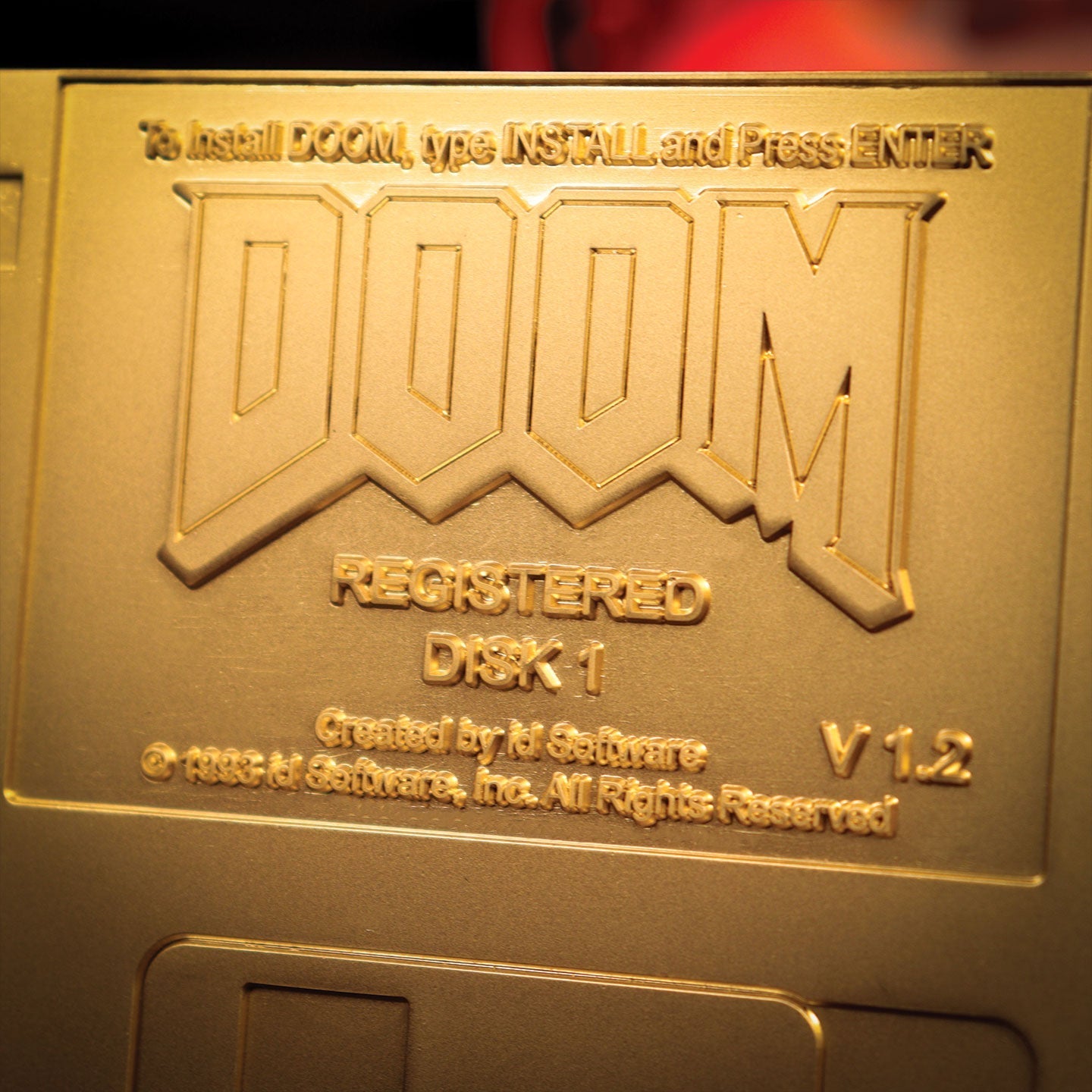 Réplique collector DOOM - Floppy Disk Imitation Gold