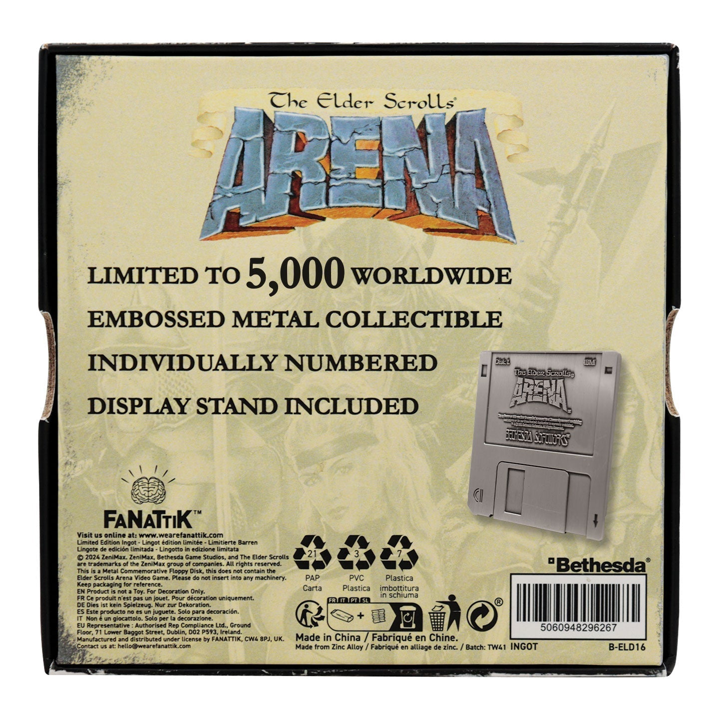 Réplique collector The Elder Scrolls - Arena Floppy Disk