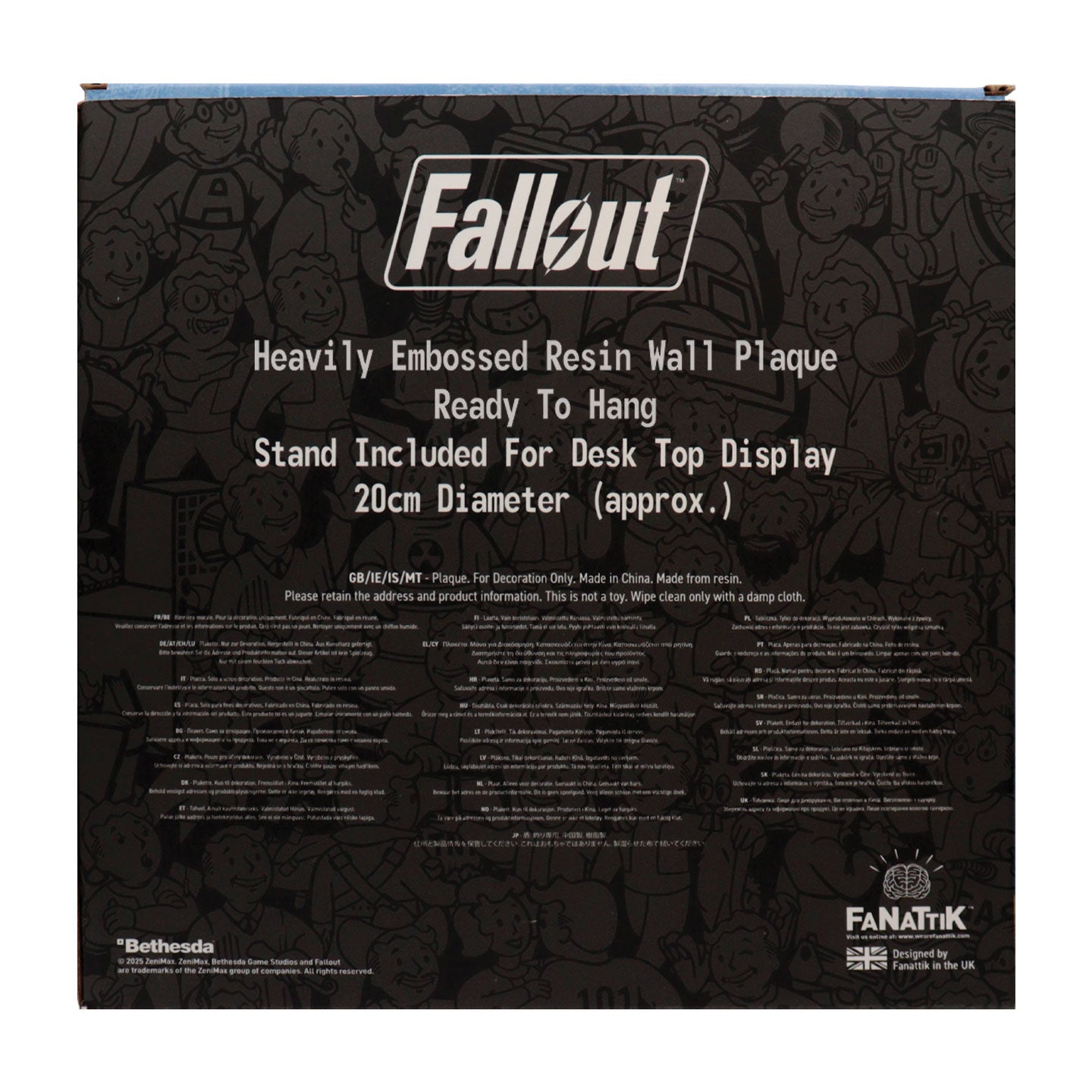 Plaque résine Fallout - Vault Boy