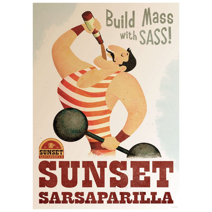 Affiche collector A3 Fallout - Sunset Sarsaparilla Build Mass